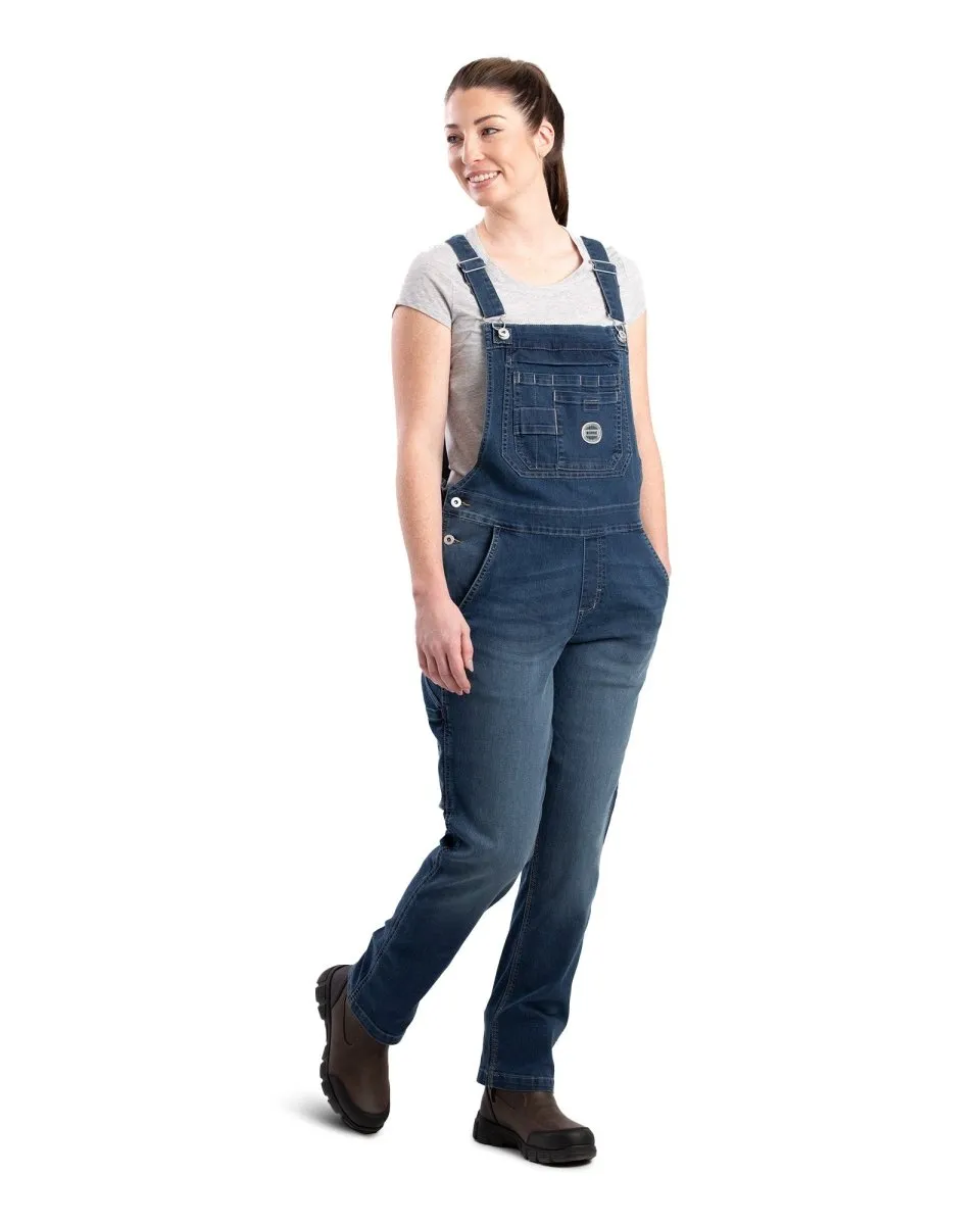 Women's Vintage Washed Flex Denim Bib Overall