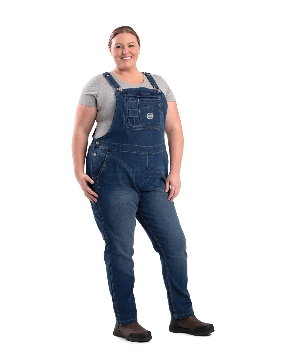 Women's Vintage Washed Flex Denim Bib Overall