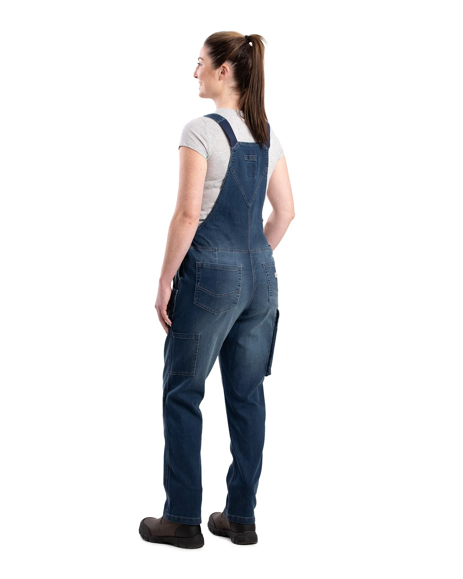 Women's Vintage Washed Flex Denim Bib Overall