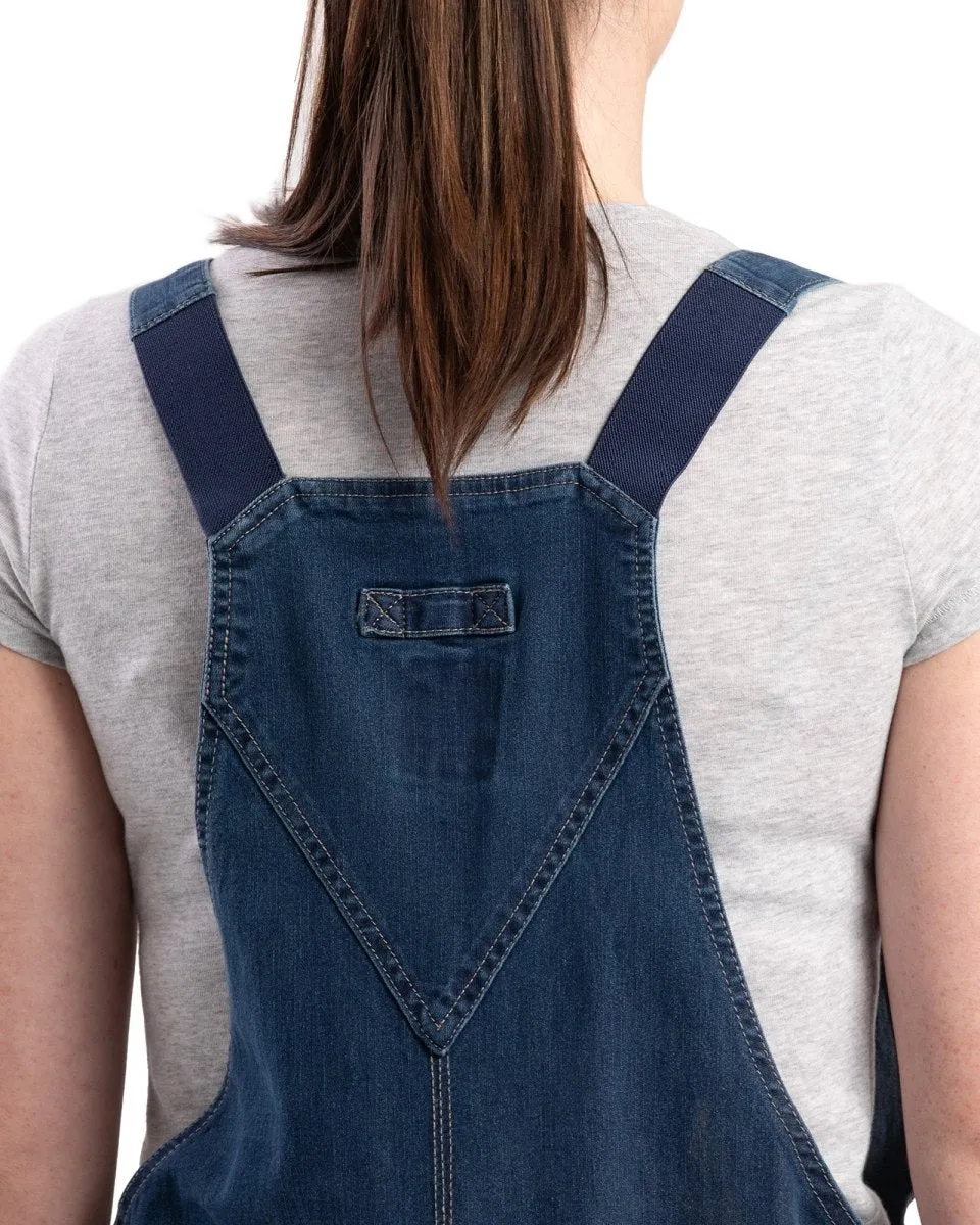 Women's Vintage Washed Flex Denim Bib Overall