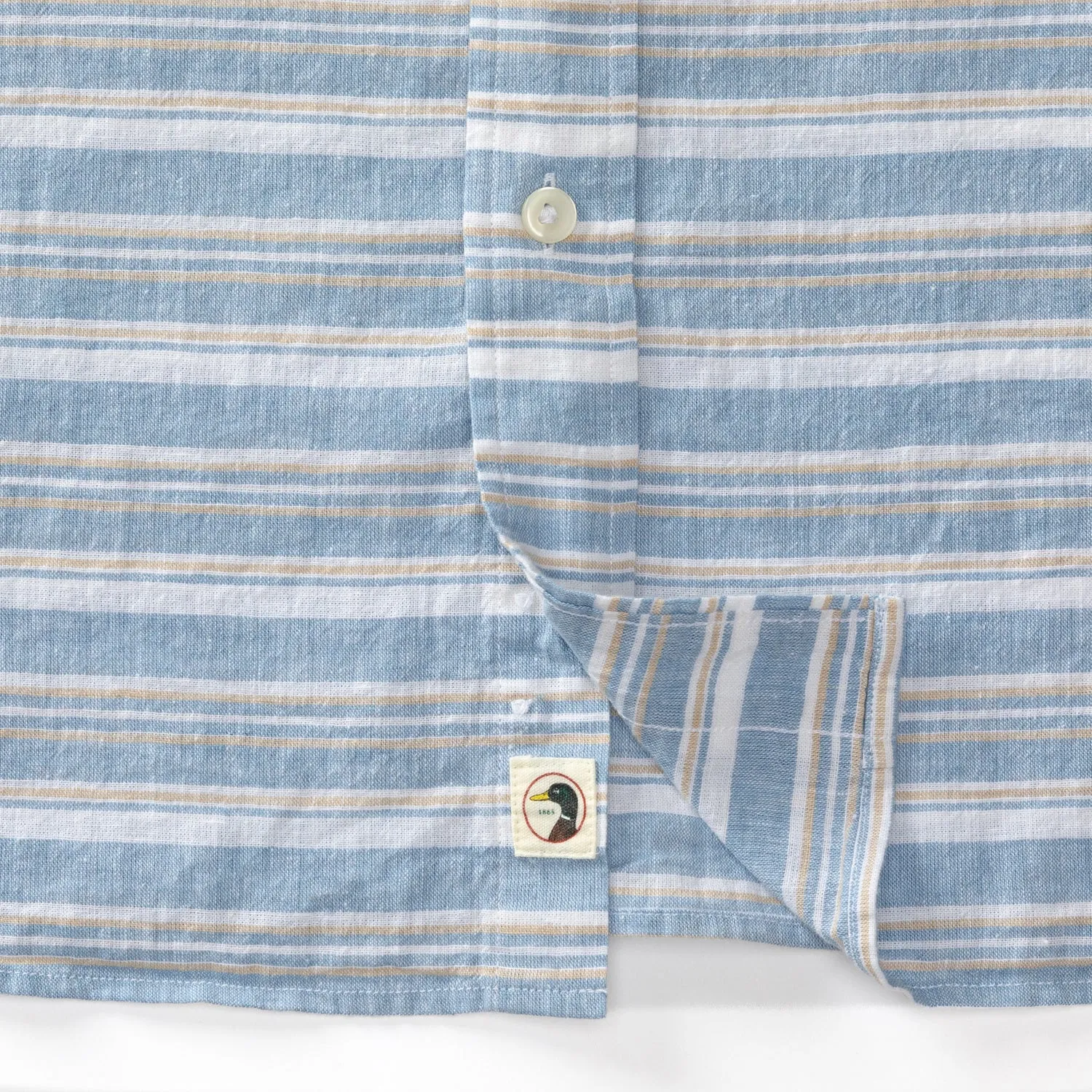 Woodruff Stripe Linen Cotton Oxford Sport Shirt