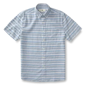 Woodruff Stripe Linen Cotton Oxford Sport Shirt