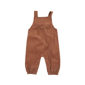 Yoke Ruffle Overall - Amber Brown