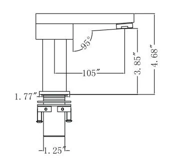 ZY6051-C Legion Furniture Single Hole Single Handle Bathroom Faucet with Drain Assembly